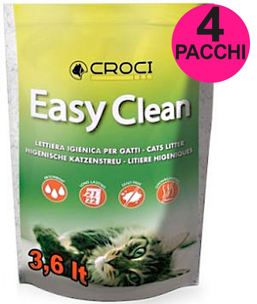 Lettiera Easy Clean anti odore 4 confezioni da 7,5 litri cad.