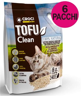Lettiera Tofu Clean 6 confezioni da 6 litri cad.