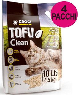 Lettiera Tofu Clean 6 confezioni da 10 litri cad.