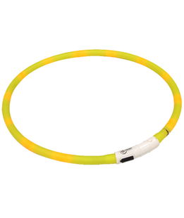 Collare visibile Led Giallo C/Usb per cani e gatti