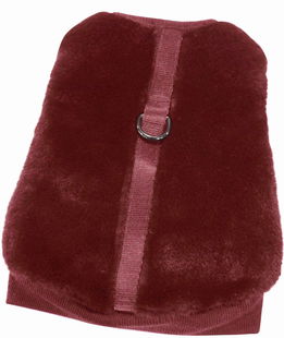 Pettorina in eco pelliccia per cani modello Plushie Burgundy