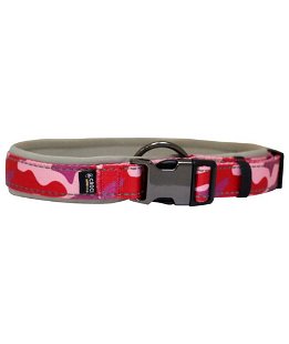 Collare Hiking Reflective Army Pink in robusto nylon per cani