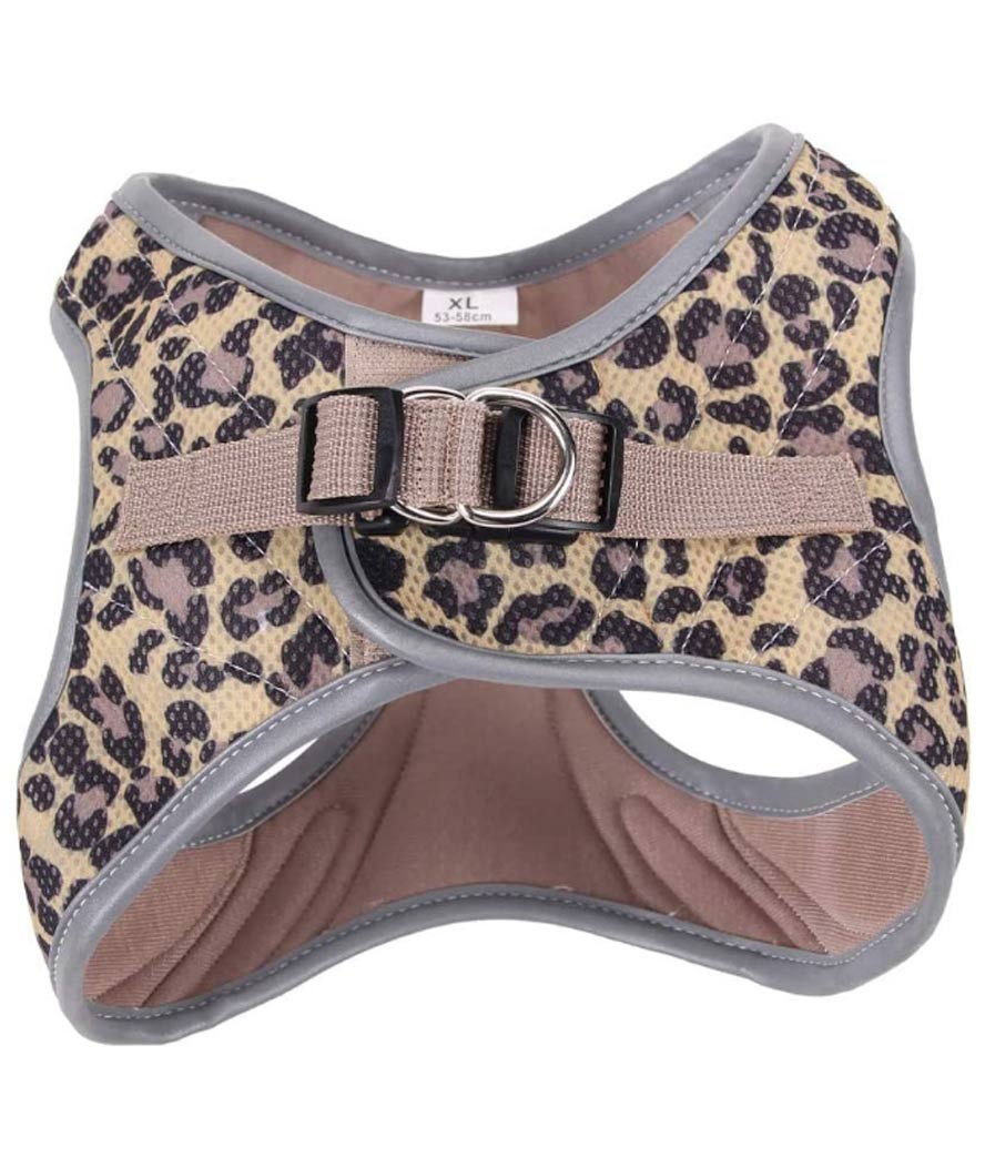 Pettorina Reflective Hiking Leopard con imbottitura interna per cani