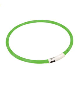 Collare visibile Led Verde C/Usb per cani e gatti