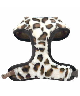 Pettorina in peluche double face Brownie Leopard per cani