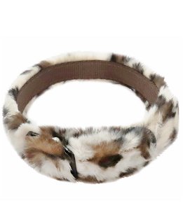 Collare in peluche double face Brownie Leopard per cani