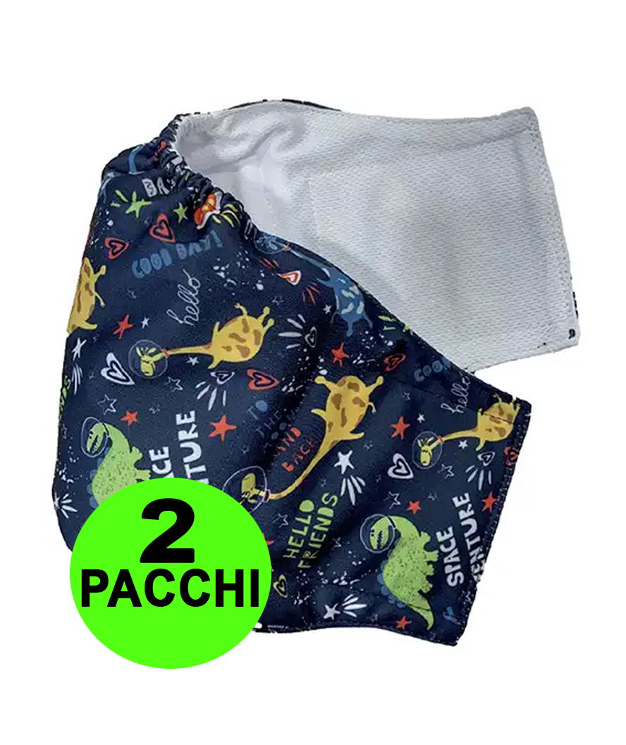 2 Fasce igieniche lavabili per cani maschi Wrappoh S 30-40 cm - 2 pacchi da 1 pezzo cad.