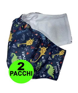 2 Fasce igieniche lavabili per cani maschi Wrappoh M 40-50 cm - 2 pacchi da 1 pezzo cad.