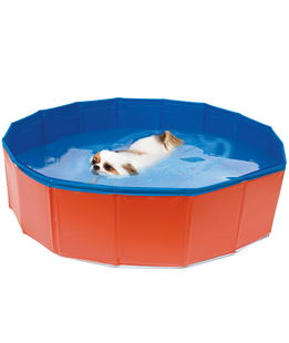 Piscina gioco colore arancione per cani