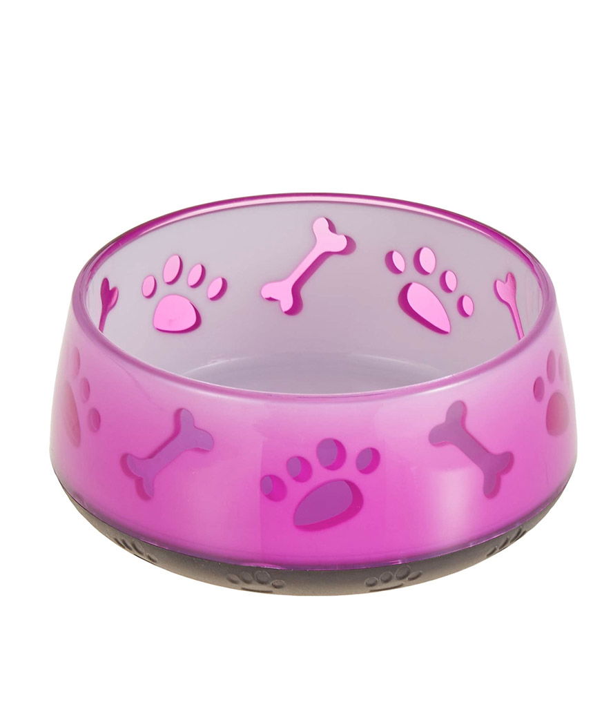 Set 3 ciotole in plastica TPR con base in gomma antiscivolo modello Doggy per cani e gatti - foto 2