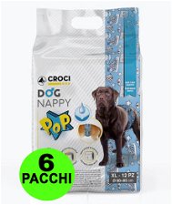72 Fasce igieniche per cani maschi Dog Nappy Pop XL 60-85  cm - 6 pacchi da 12 pezzi cad.