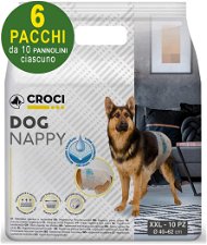 60 Pannolini igienici per cani Dog Nappy XXL 40-62 cm - 6 pacchi da 10 pezzi cad.