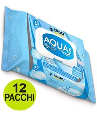 OFFERTA 12 Confezioni da 40 Salviette umidificate sensitive Aqua+