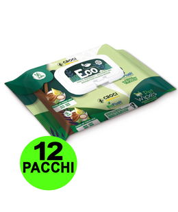 OFFERTA 12 Confezioni da 30 Salviette ciascuna umidificate Eco Aragan per cani e gatti