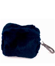 Mini bag per sacchettini igienici in eco pelliccia modello Plushie blue
