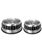 Set 4 ciotole in acciaio Rubber Studs con base in gomma antiscivolo e decorazioni in gomma per cani e gatti