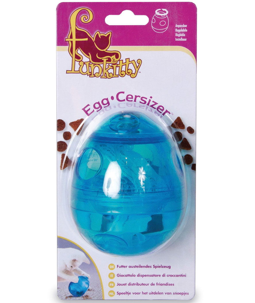 Gioco uovo distributore di crocchette Egg-cersizer per gatti