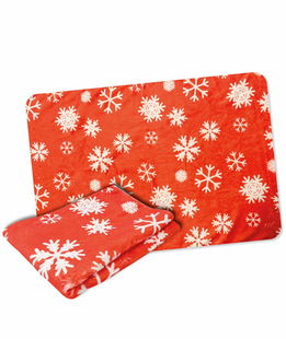 Coperta natalizia con fiocchi di neve modello Xmas red Snow per cani e gatti