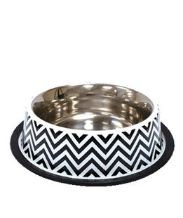 Set 3 ciotole in acciaio Twiggy Stripes per cani e gatti