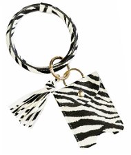Porta sacchetti con braccialetto modello Hula Hoop Zebra per cani