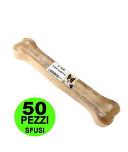 Ossa King Bone Sfuso in pelle di bovino 50 pezzi da 25 g e 8,5 cm ciascuno