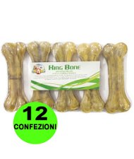 Ossa King bone in pelle di bovino 12 confezioni da 25 g ciascuna