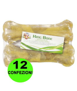 Ossa King bone in pelle di bovino 12 confezioni da 60 g ciascuna