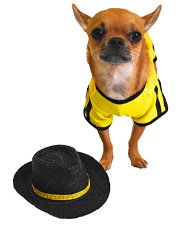 Cappello in paglia regolabile modello Blackie per cani