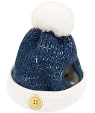Cappello caldo regolabile tramite elastico blu modello Go North per cani