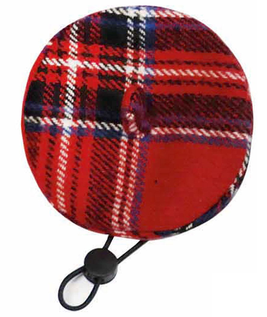 Cappello regolabile con coulisse tartan per cani