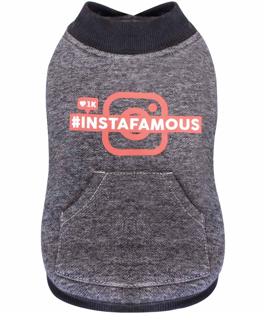 Felpa con chiusura a strappo regolabile modello Instafamous per cani