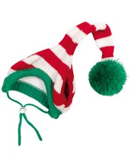 Cappello regolabile natalizio Xmas Knitted elf per cani