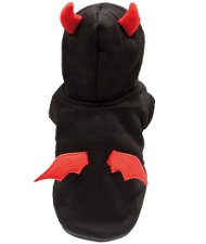 Felpa con cappuccio Halloween modello Tricky Devil per cani