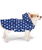 Impermeabile con cappuccio Blue Hearts portatile per cani