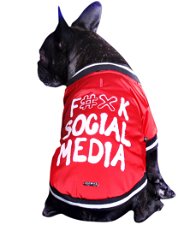 Giubbotto imbottito Social Media con fodera in felpa per cani