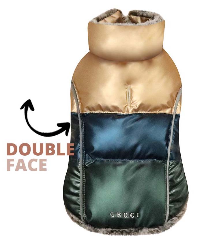 PROMOZIONE Giubbotto imbottito Double Face modello Rhapsody per cani 35 CM