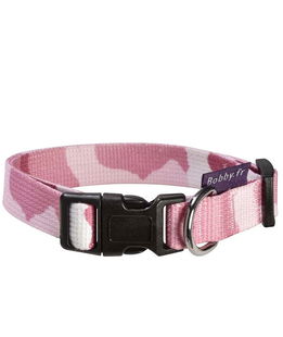 Collare in nylon rosa resistente modello Camouflage per cani