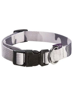 Collare in nylon grigio resistente modello Camouflage per cani