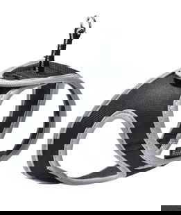 Pettorina mini in nylon bicolore nero modello Arlequin per cani