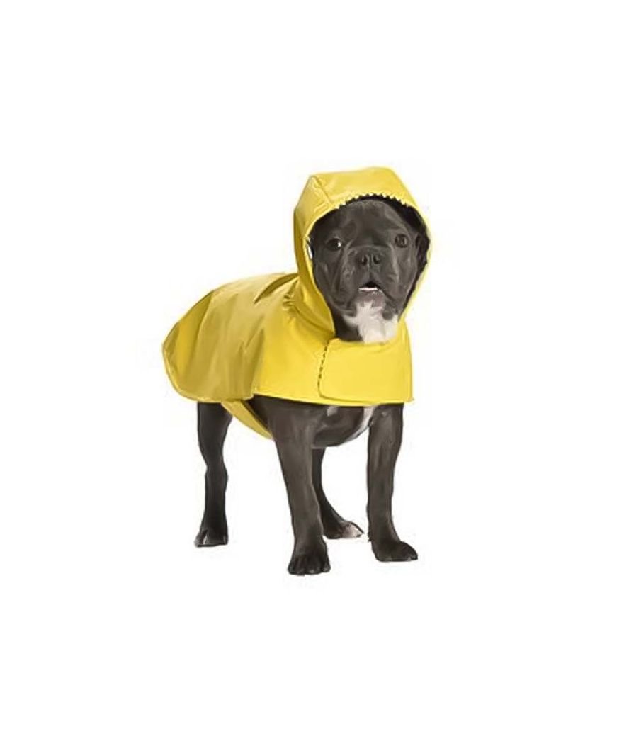 Impermeabile modello Leo con cappuccio giallo per cani - foto 1