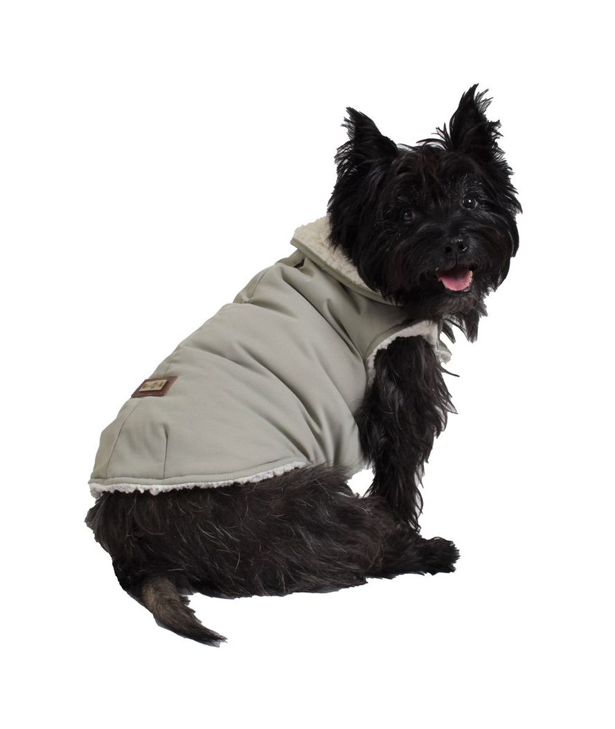 Cappotto impermeabile modello Parka con fodera in pile e bottoni a pressione per cani - foto 1