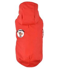 Impermeabile modello Titi con cappuccio rosso per cani