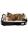 Cuscino plaid in velluto e pelliccia nero modello Multirelax Astride per cani e gatti - foto 1