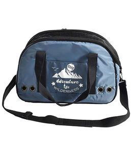 Borsa blu con tracolla facile da pulire modello Aventure per cani e gatti