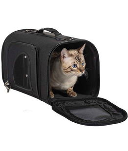 Borsa trasportino nero con tracolla modello Journey per cani e gatti