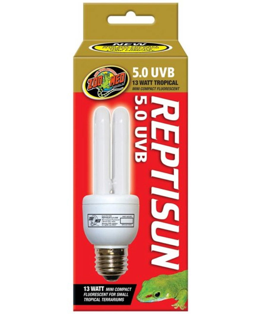 Lampadina Reptisun 5.0 MiniCompact 13W fluorescente UVB UVA