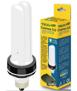 Lampada Cosmos Tugaland con 5.0 UVB w 30% UVA ideale per tartarughe