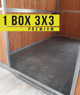 Pavimentazione in gomma PREMIUM per 1 BOX di dimensione 3x3m