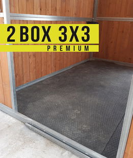 Pavimentazione in gomma ECOPLUS PREMIUM per 2 BOX di dimensione 3x3m