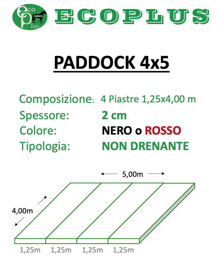 Pavimentazione in gomma ECOPLUS PREMIUM per PADDOCK di dimensione 4x5m
 - foto 6